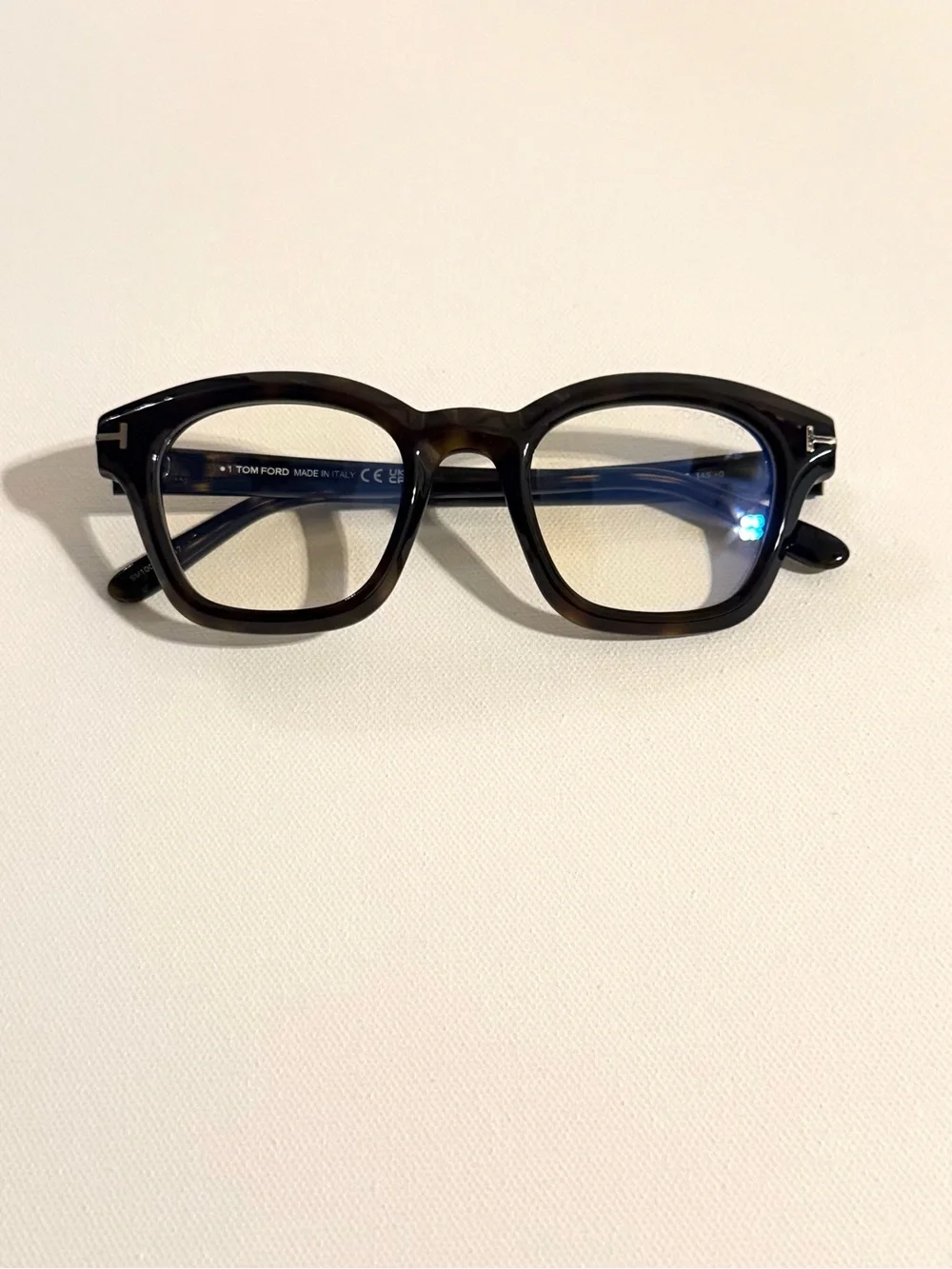 Tom Ford Black Thick Square Frame Sunglasses